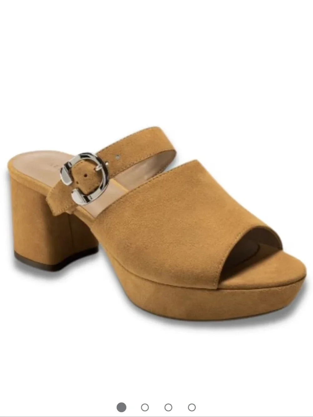 Aerosoles Cosmic Sandal Tan Genuine Suede Womens Size 11 Heel 3